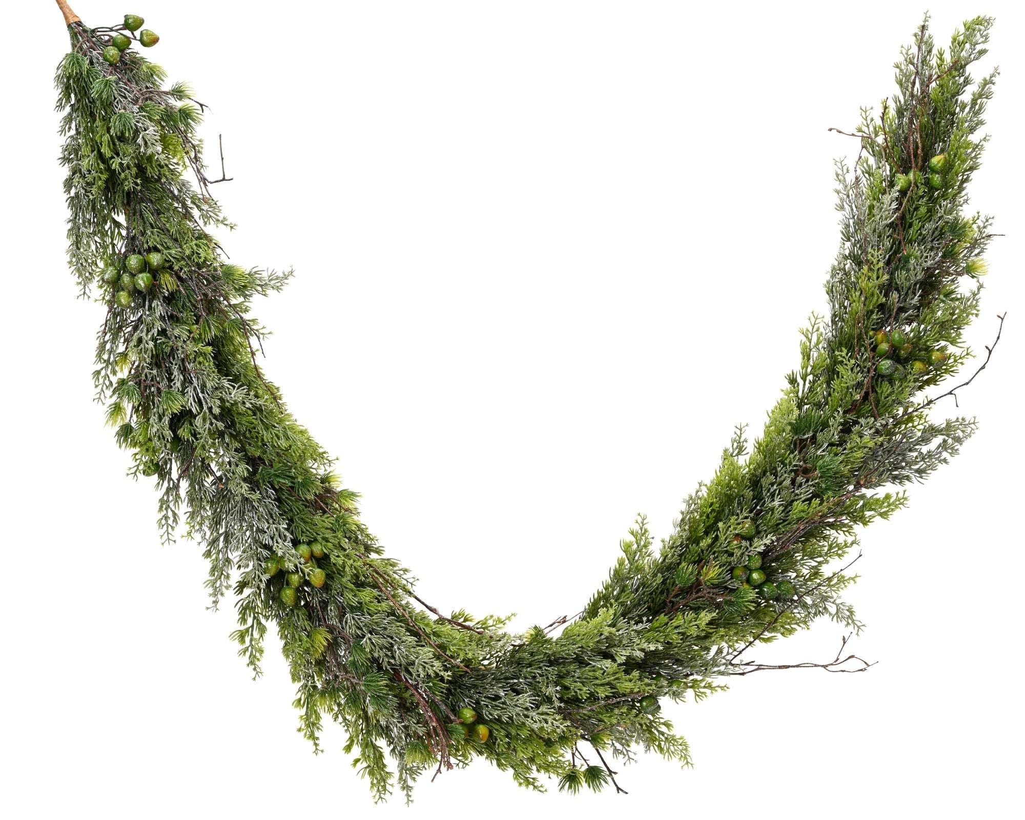 Winterliche Tannengirlande Natur indoor (180 x 18 x 10 cm) - Amiras Zauber
