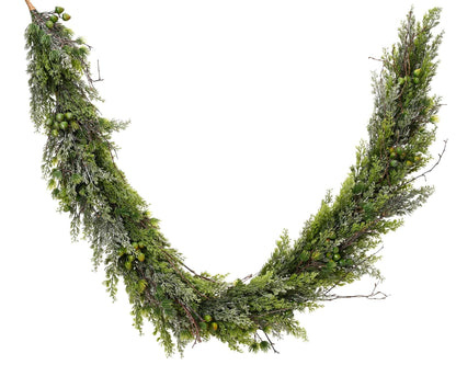Winterliche Tannengirlande Natur indoor (180 x 18 x 10 cm) - Amiras Zauber