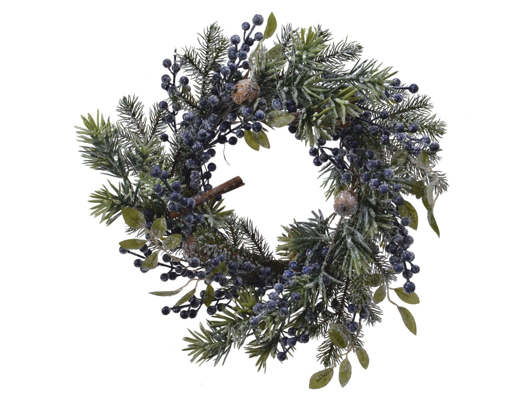 Winterlicher Kranz mit blauen Beeren klein (40 cm) - Amiras Zauber