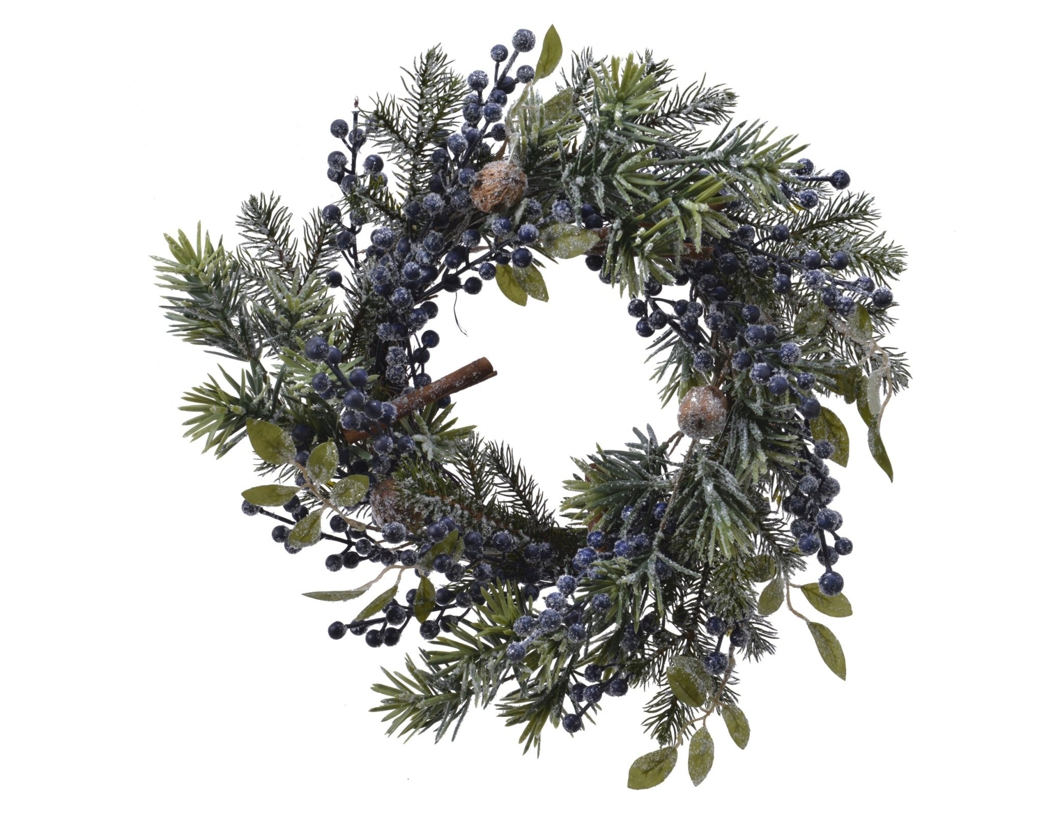 Winterlicher Kranz mit blauen Beeren klein (40 cm) - Amiras Zauber