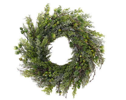Winterlicher Kranz Natur klein indoor (40 cm) - Amiras Zauber