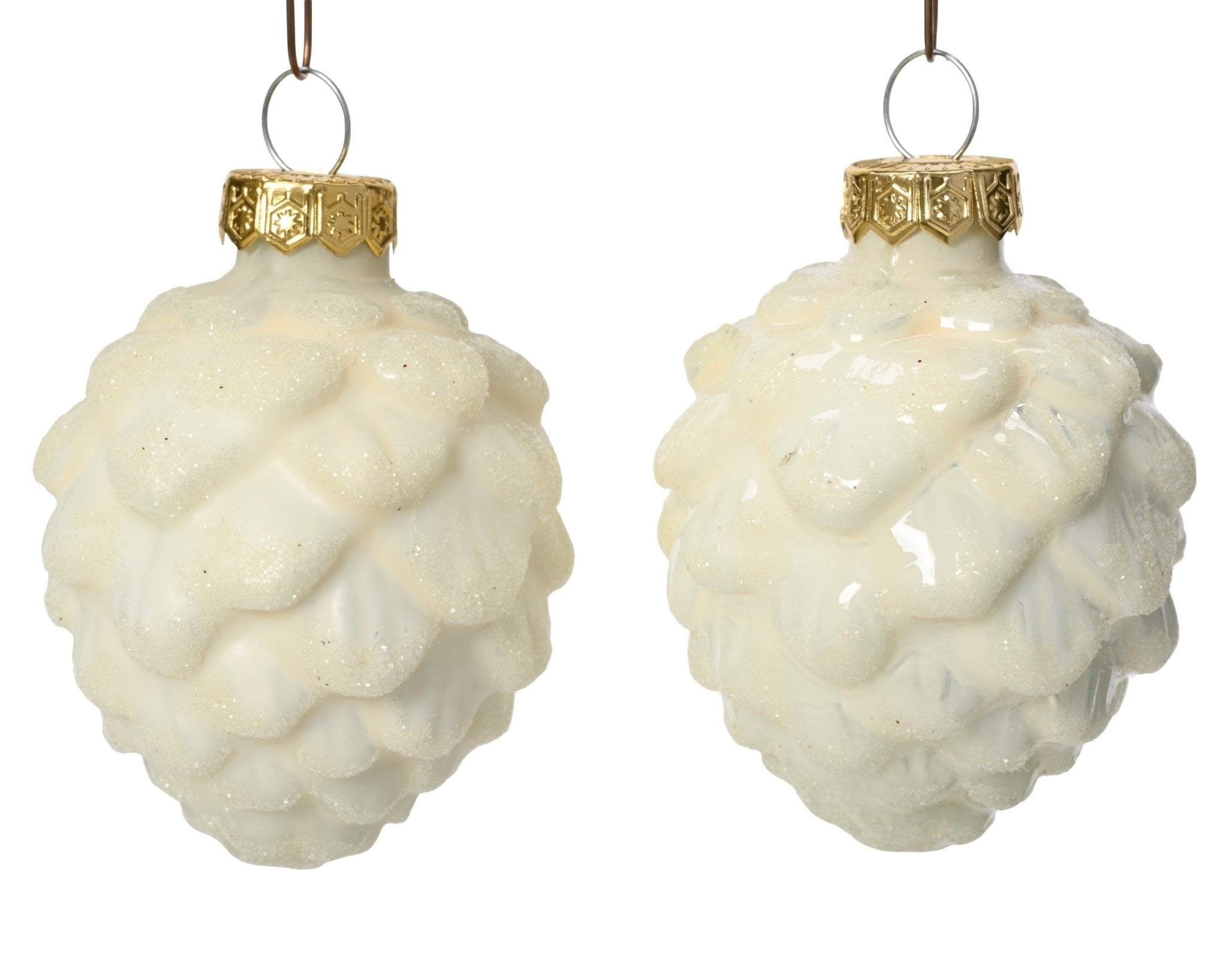 Zauberhafte Deko Zapfen Creme 6tlg. (7 cm) - Amiras Zauber
