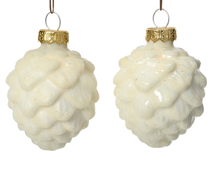 Zauberhafte Deko Zapfen Creme 6tlg. (7 cm) - Amiras Zauber